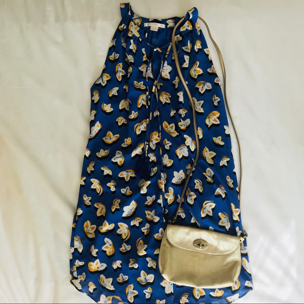 Periwinkle Poppy Print Shift Dress